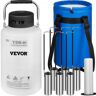 VEVOR Liquid Nitrogen Container 10L Aluminum Alloy Liquid Nitrogen Tank Cryogenic Container with 6 Canisters and Carry Bag