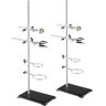 VEVOR Lab Stand Support, Laboratory Retort Support Stand 2 Sets, Steel Lab Stand 23.6" Rod and 8.3" x 5.5" Cast Iron Base, Includes Flask Clamps, Burette Clamps and Cross Clamps