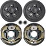 VEVOR Trailer Hub Drum Kits 5 on 4.5" B.C. with 10" x 2.25" Electric Brakes, Self-Adjusting Trailer Brake Assembly for 3500 lbs Axle, 4-Hole Mounting, Backing Plates for Brake System Part Replacement