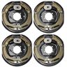 VEVOR Electric Trailer Brake Assembly, 12" x 2", 2 Pairs Self-Adjusting Electric Brakes Kit for 7000 lbs Axle, 5-Hole Mounting, Backing Plates for Braking System Part Replacement (2 Right + 2 Left)