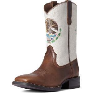 Men's Sport Orgullo Mexicano Mexico Western Boots in Chocolate Leather, Size: 8.5 D / Medium by Ariat