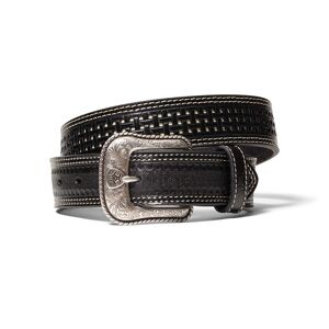 Ariat Men's Lattice Belt in Black/White Leather, Size: 44 by Ariat