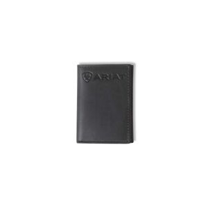 Ariat Men's Trifold Wallet Logo in Black Leather, Size: OS by Ariat