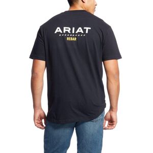 Ariat Men's Rebar Cotton Strong Logo T-Shirt in Black Cotton/Polyester, Size: 2XL by Ariat