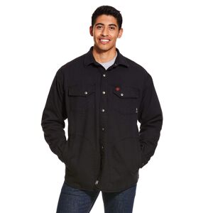 Ariat Men's FR Rig Shirt Jacket in Black Cotton/Spandex, Size: 4XL by Ariat