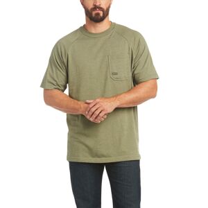 Ariat Men's Rebar Cotton Strong T-Shirt in Sage Heather, Size: 3XLT by Ariat