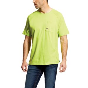 Ariat Men's Rebar Cotton Strong T-Shirt in Lime, Size: 3XLT by Ariat