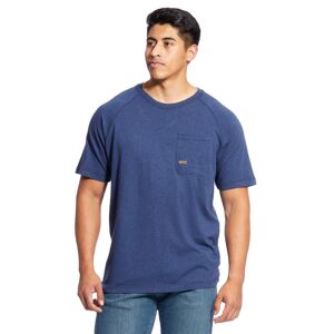 Ariat Men's Rebar Cotton Strong T-Shirt in Navy Heather, Size: 3XL by Ariat
