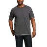 Men's Rebar Workman T-Shirt in Charcoal Heather Cotton/Polyester, Size: 3XLT by Ariat