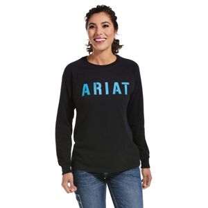 Ariat Women's Rebar CottonStrong Block T-Shirt in Black, Size: XS by Ariat