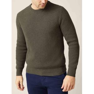Luca Faloni Hunting Green Chunky Knit Cashmere Crew Neck  - Green - Size: 36