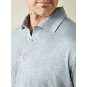 Luca Faloni Sea Grey Elba Linen Jersey Polo  - Grey - Size: 34