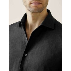 Luca Faloni Black Portofino Linen Shirt  - Black - Size: 4X-Large