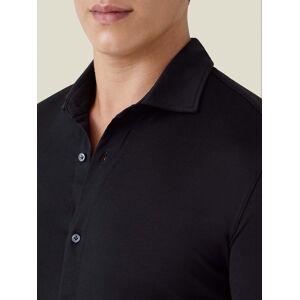 Luca Faloni Black Como Silk-Cotton Shirt  - Black - Size: 3X-Large