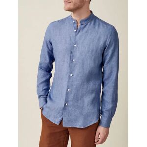 Luca Faloni Chambray Blue Versilia Linen Shirt  - Blue - Size: Large