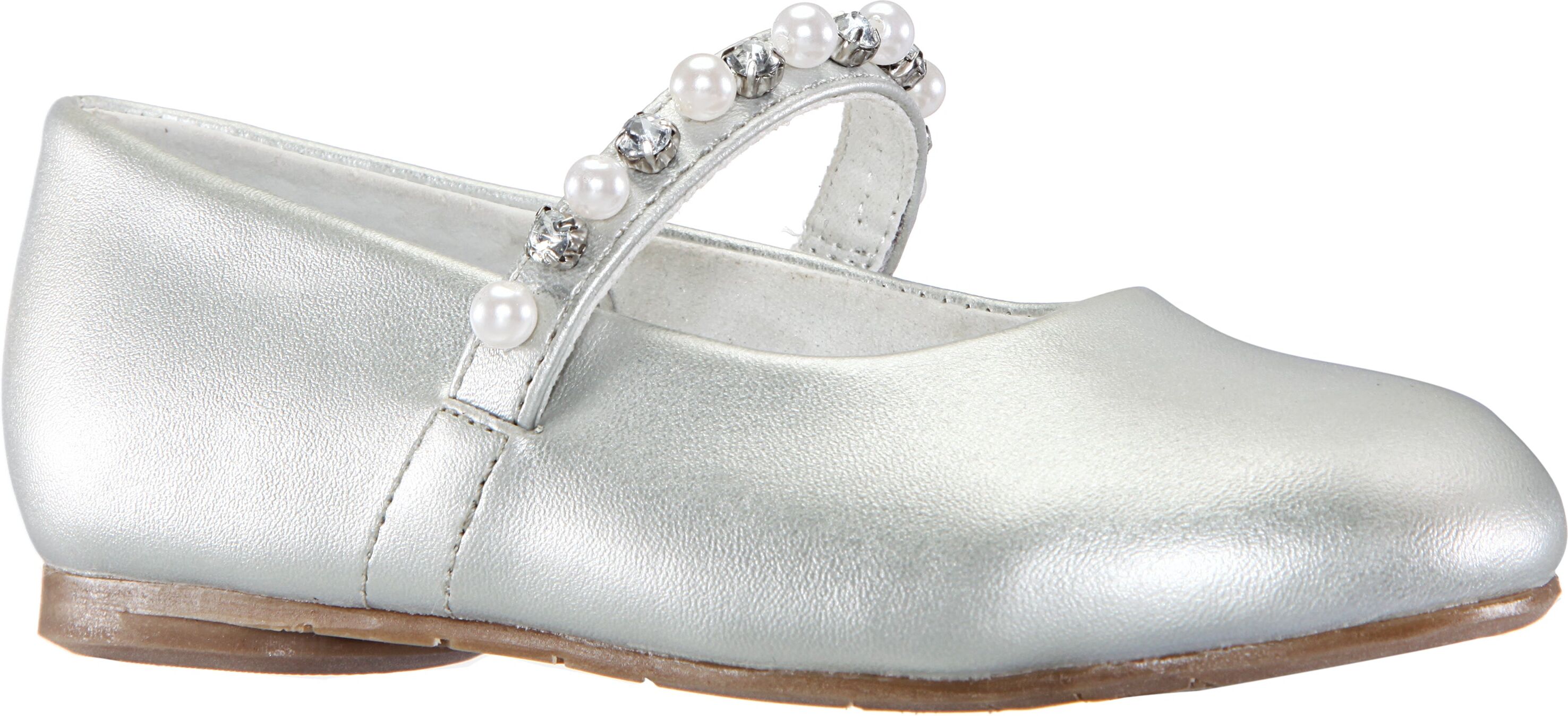 Nina Nataly  - SILVER SOFT NAPPA - Size: 7.5 TODDLER