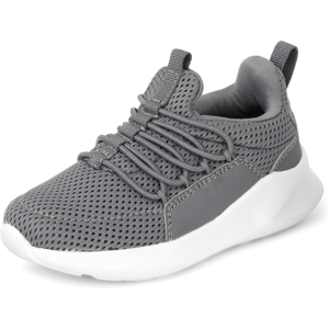 The Children's Place Toddler Boys Running Sneakers   Size 11T   Gray   100% Faux Leather