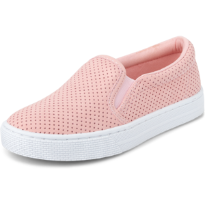 The Children's Place Girls Perforated Slip On Sneakers   Size YOUTH 5   Pink   100% Faux Leather