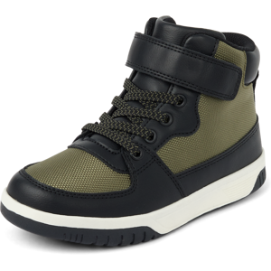 The Children's Place Boys Colorblock High Top Sneakers   Size YOUTH 1   Green