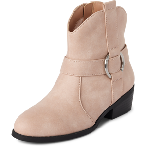 The Children's Place Girls Ankle Cowgirl Boots   Size YOUTH 12   Pink   100% Faux Leather