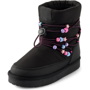 The Children's Place Girls Beaded Puffer Boots   Size YOUTH 5   Black