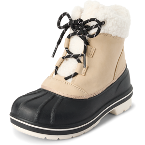 The Children's Place Girls Colorblock All Weather Boots   Size YOUTH 4   Tan   100% Faux Leather