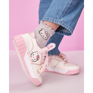 The Children's Place Girls Hello Kitty® Colorblock Low Top Sneakers   Size YOUTH 6   Pink   100% Faux Leather