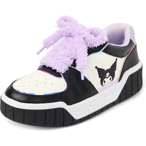 The Children's Place Girls Kuromi™ Colorblock Low Top Sneakers   Size YOUTH 12   Black   100% Faux Leather