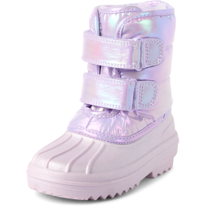 The Children's Place Toddler Girls Iridescent All Weather Boots   Size 9T   Purple