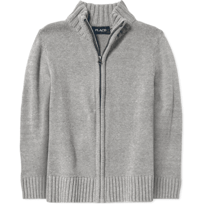 The Children's Place Boys Zip Up Sweater Size 2XL (16) Gray Cotton/Acrylic The Children's Place Boys Zip Up Sweater Size 2XL (16) Gray Cotton/Acrylic