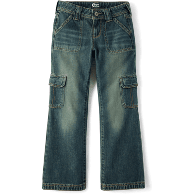 Sugar and Jade Tween Girls Low Rise Cargo Bootcut Jeans Size 16 Blue Cotton Sugar and Jade Tween Girls Low Rise Cargo Bootcut Jeans Size 16 Blue Cotton
