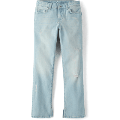 Sugar and Jade Tween Girls Ripped 90s Straight Jeans Size 8 Blue Cotton Sugar and Jade Tween Girls Ripped 90s Straight Jeans Size 8 Blue Cotton