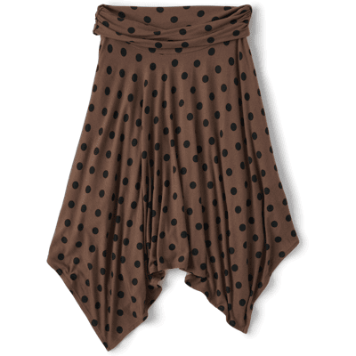 Sugar and Jade Tween Girls Polka Dot Hanky Hem Skirt Size Small (8) Brown Rayon/Spandex Sugar and Jade Tween Girls Polka Dot Hanky Hem Skirt Size Small (8) Brown Rayon/Spandex