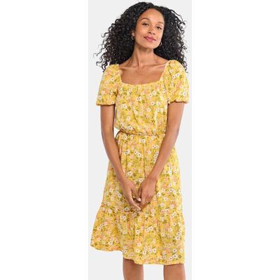The Children's Place Womens Mommy And Me Floral Tiered Dress Size Medium Yellow The Children's Place Womens Mommy And Me Floral Tiered Dress Size Medium Yellow