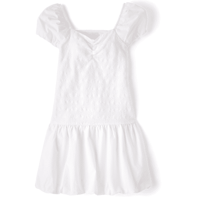 The Children's Place Womens Mommy And Me Eyelet Bubble Dress Size Medium White 100% Cotton The Children's Place Womens Mommy And Me Eyelet Bubble Dress Size Medium White 100% Cotton