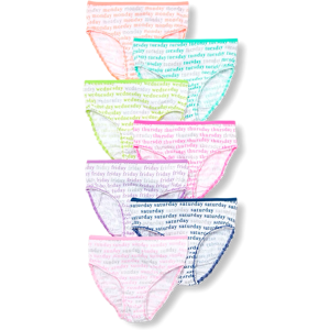 The Children's Place Girls Days Of The Week Glitter Underwear 7-Pack Size XS (4) White 100% Cotton The Children's Place Girls Days Of The Week Glitter Underwear 7-Pack Size XS (4) White 100% Cotton
