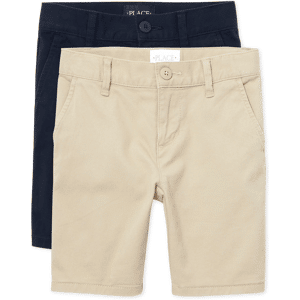 The Children's Place Girls Uniform Stretch Chino Shorts 2-Pack Size 6X/7 Cotton The Children's Place Girls Uniform Stretch Chino Shorts 2-Pack Size 6X/7 Cotton