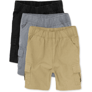 The Children's Place Baby And Toddler Boys Ripstop Pull On Cargo Shorts 3-Pack Size 3T 100% Cotton The Children's Place Baby And Toddler Boys Ripstop Pull On Cargo Shorts 3-Pack Size 3T 100% Cotton