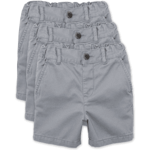 The Children's Place Baby And Toddler Boys Uniform Chino Shorts 3-Pack Size 4T Gray 100% Cotton The Children's Place Baby And Toddler Boys Uniform Chino Shorts 3-Pack Size 4T Gray 100% Cotton