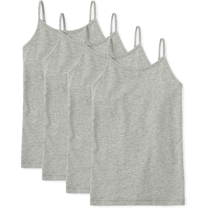 The Children's Place Girls Cami 4-Pack Size Medium (7/8) Gray Cotton/Spandex The Children's Place Girls Cami 4-Pack Size Medium (7/8) Gray Cotton/Spandex