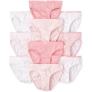 The Children's Place Girls Underwear 10-Pack Size Small (5/6) Pink 100% Cotton The Children's Place Girls Underwear 10-Pack Size Small (5/6) Pink 100% Cotton