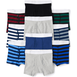The Children's Place Boys Boxer Brief Underwear 10-Pack Size Medium (7/8) Blue Cotton The Children's Place Boys Boxer Brief Underwear 10-Pack Size Medium (7/8) Blue Cotton