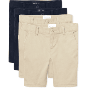 The Children's Place Girls Uniform Stretch Chino Shorts 4-Pack Size 6X/7 Cotton The Children's Place Girls Uniform Stretch Chino Shorts 4-Pack Size 6X/7 Cotton