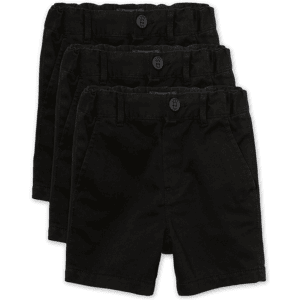 The Children's Place Baby And Toddler Boys Uniform Stretch Chino Shorts 3-Pack Size 5T Black Cotton/Spandex The Children's Place Baby And Toddler Boys Uniform Stretch Chino Shorts 3-Pack Size 5T Black Cotton/Spandex