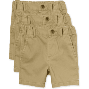 The Children's Place Baby And Toddler Boys Uniform Stretch Chino Shorts 3-Pack Size 18-24 M Tan Cotton/Spandex The Children's Place Baby And Toddler Boys Uniform Stretch Chino Shorts 3-Pack Size 18-24 M Tan Cotton/Spandex
