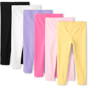 The Children's Place Toddler Girls Leggings 6-Pack Size 4T Pink Cotton/Spandex The Children's Place Toddler Girls Leggings 6-Pack Size 4T Pink Cotton/Spandex