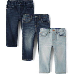 The Children's Place Baby And Toddler Boys Straight Jeans 3-Pack Size 3T Cotton The Children's Place Baby And Toddler Boys Straight Jeans 3-Pack Size 3T Cotton