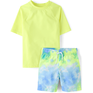 The Children's Place Boys Print Rashguard 2-Piece Swimsuit Size Small (5/6) The Children's Place Boys Print Rashguard 2-Piece Swimsuit Size Small (5/6)