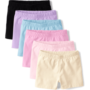 The Children's Place Girls Cartwheel Shorts 6-Pack Size Large (10/12) Cream Cotton/Spandex The Children's Place Girls Cartwheel Shorts 6-Pack Size Large (10/12) Cream Cotton/Spandex
