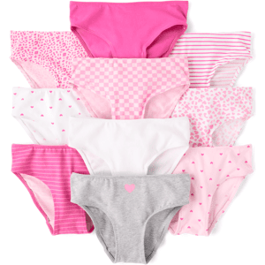 The Children's Place Girls Butterfly Bikini Underwear 10-Pack Size 2XL (16) Pink Cotton/Spandex The Children's Place Girls Butterfly Bikini Underwear 10-Pack Size 2XL (16) Pink Cotton/Spandex